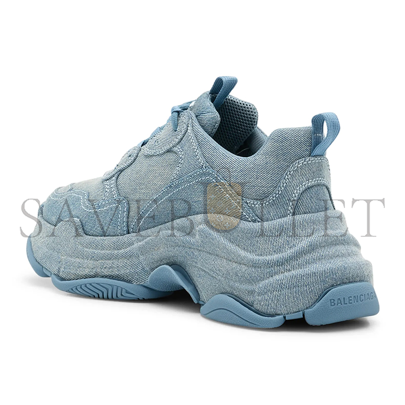 BALENCIAGA TRIPLE S WOMEN'S DENIM SNEAKERS 524039W2DEN4000